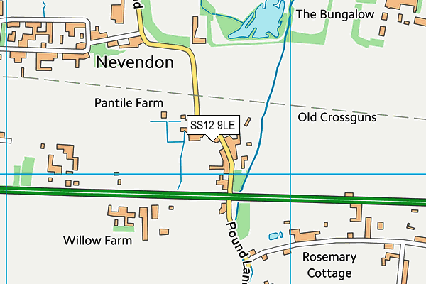SS12 9LE map - OS VectorMap District (Ordnance Survey)