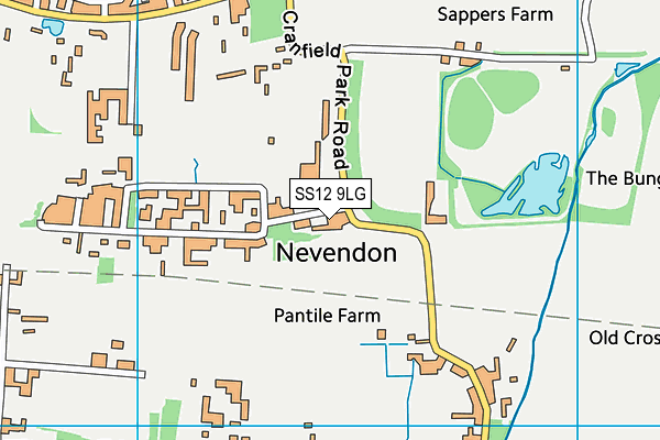 SS12 9LG map - OS VectorMap District (Ordnance Survey)