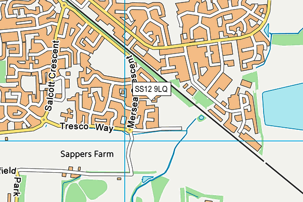 SS12 9LQ map - OS VectorMap District (Ordnance Survey)