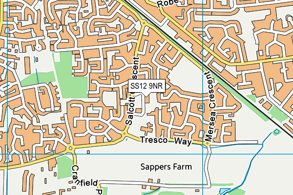 SS12 9NR map - OS VectorMap District (Ordnance Survey)