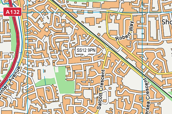 SS12 9PN map - OS VectorMap District (Ordnance Survey)
