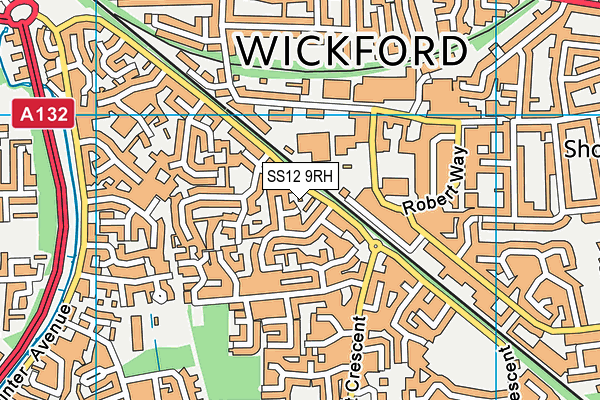 SS12 9RH map - OS VectorMap District (Ordnance Survey)