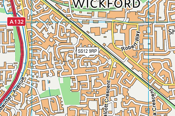 SS12 9RP map - OS VectorMap District (Ordnance Survey)