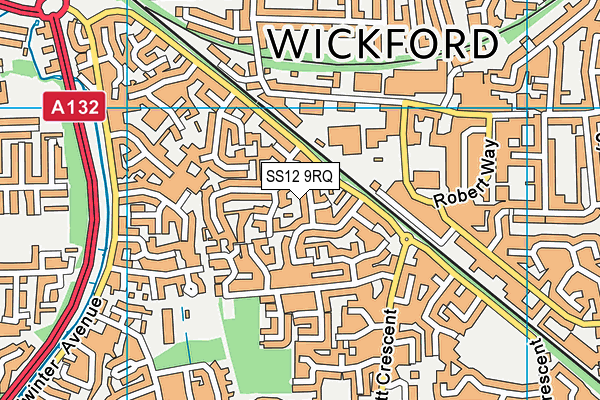 SS12 9RQ map - OS VectorMap District (Ordnance Survey)