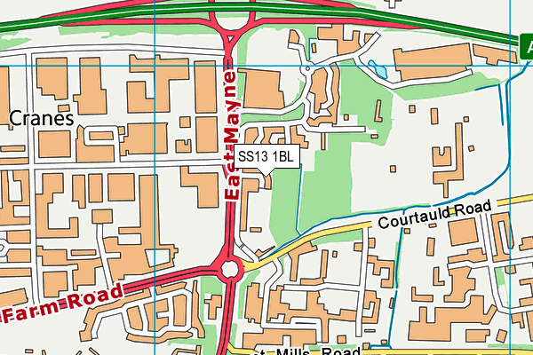 SS13 1BL map - OS VectorMap District (Ordnance Survey)