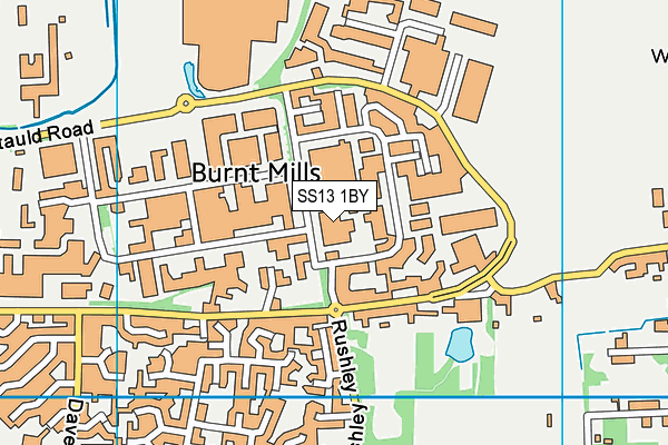 SS13 1BY map - OS VectorMap District (Ordnance Survey)