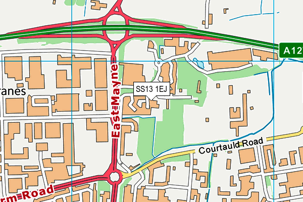 SS13 1EJ map - OS VectorMap District (Ordnance Survey)