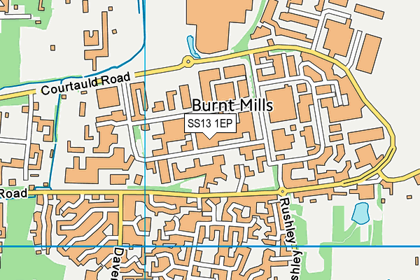 Ripped Gym (Basildon) map (SS13 1EP) - OS VectorMap District (Ordnance Survey)