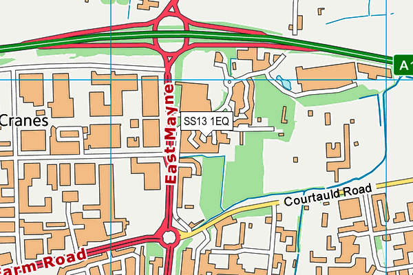 SS13 1EQ map - OS VectorMap District (Ordnance Survey)