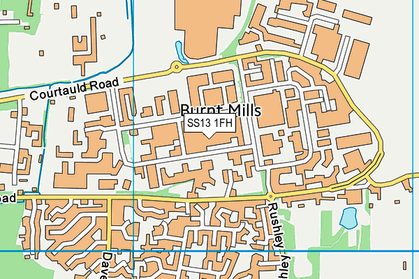 SS13 1FH map - OS VectorMap District (Ordnance Survey)