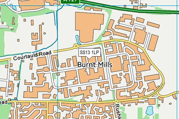 SS13 1LP map - OS VectorMap District (Ordnance Survey)