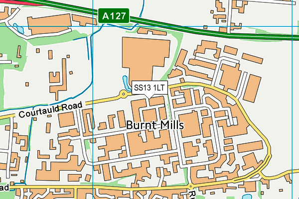 SS13 1LT map - OS VectorMap District (Ordnance Survey)