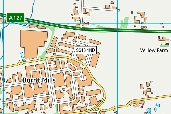 SS13 1ND map - OS VectorMap District (Ordnance Survey)