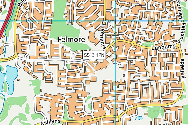 Briscoe Primary School & Nursery map (SS13 1PN) - OS VectorMap District (Ordnance Survey)