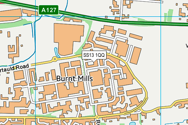 SS13 1QQ map - OS VectorMap District (Ordnance Survey)