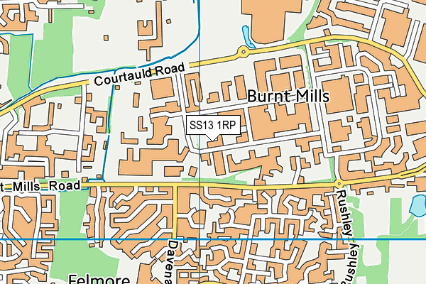 SS13 1RP map - OS VectorMap District (Ordnance Survey)