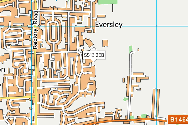 SS13 2EB map - OS VectorMap District (Ordnance Survey)