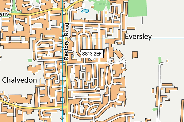 Eversley Leisure Centre map (SS13 2EF) - OS VectorMap District (Ordnance Survey)