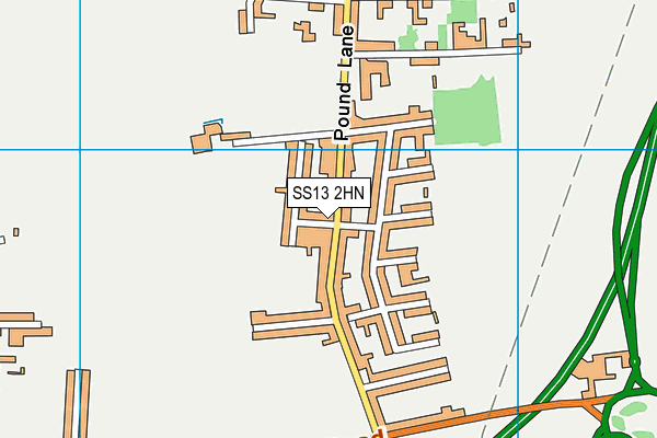 SS13 2HN map - OS VectorMap District (Ordnance Survey)