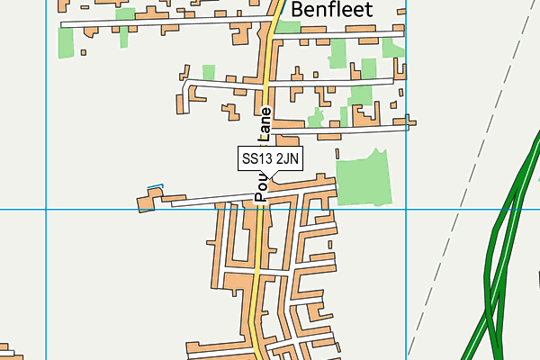 SS13 2JN map - OS VectorMap District (Ordnance Survey)