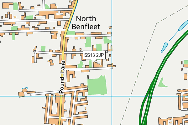 SS13 2JP map - OS VectorMap District (Ordnance Survey)