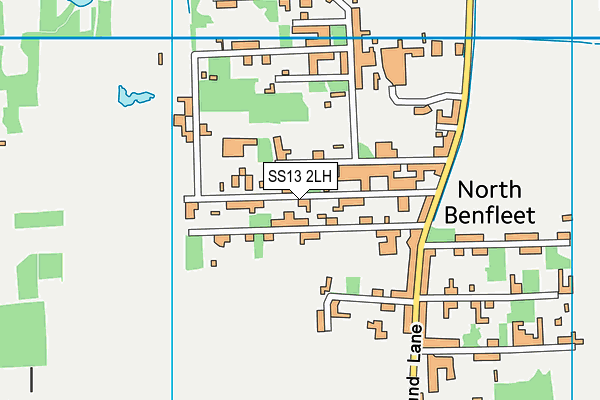 SS13 2LH map - OS VectorMap District (Ordnance Survey)