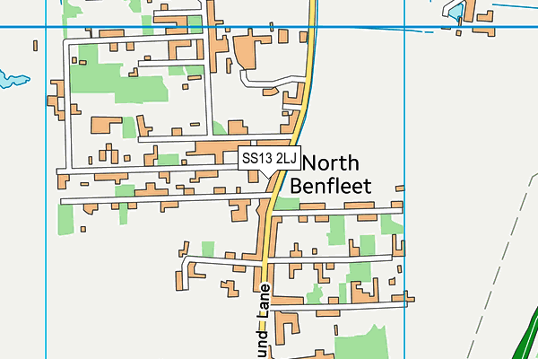 SS13 2LJ map - OS VectorMap District (Ordnance Survey)