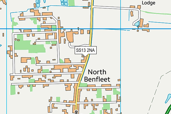 SS13 2NA map - OS VectorMap District (Ordnance Survey)