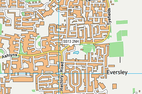 SS13 2NH map - OS VectorMap District (Ordnance Survey)