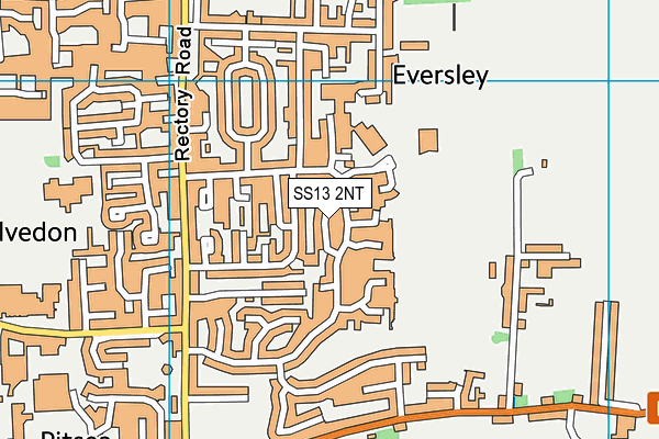 SS13 2NT map - OS VectorMap District (Ordnance Survey)