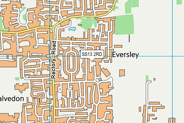 SS13 2RD map - OS VectorMap District (Ordnance Survey)