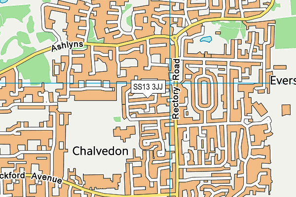 SS13 3JJ map - OS VectorMap District (Ordnance Survey)