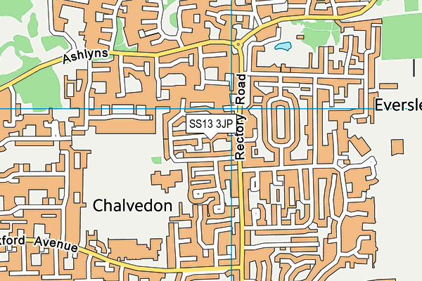 SS13 3JP map - OS VectorMap District (Ordnance Survey)