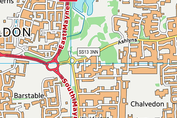 SS13 3NN map - OS VectorMap District (Ordnance Survey)