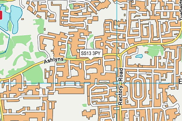 SS13 3PY map - OS VectorMap District (Ordnance Survey)