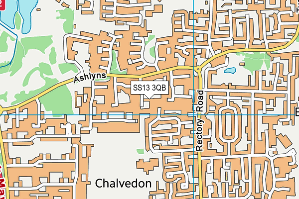 SS13 3QB map - OS VectorMap District (Ordnance Survey)