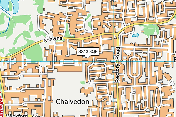 SS13 3QE map - OS VectorMap District (Ordnance Survey)