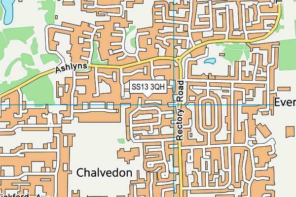 SS13 3QH map - OS VectorMap District (Ordnance Survey)