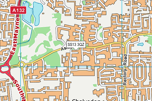 SS13 3QZ map - OS VectorMap District (Ordnance Survey)