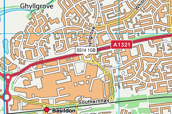 SS14 1GB map - OS VectorMap District (Ordnance Survey)