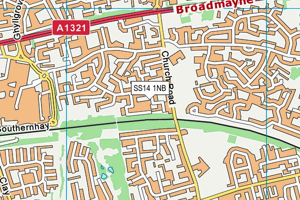 SS14 1NB map - OS VectorMap District (Ordnance Survey)