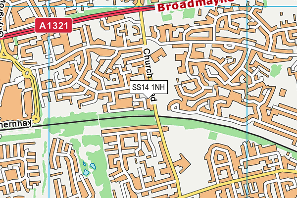 SS14 1NH map - OS VectorMap District (Ordnance Survey)
