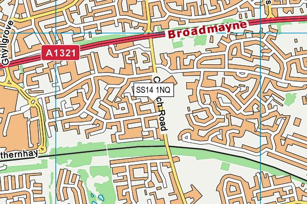 SS14 1NQ map - OS VectorMap District (Ordnance Survey)