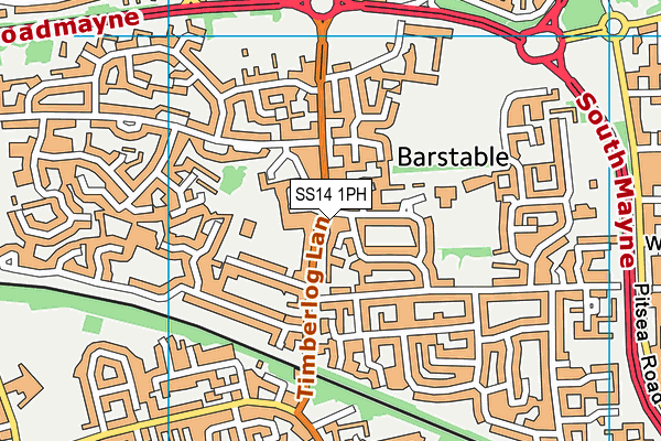 SS14 1PH map - OS VectorMap District (Ordnance Survey)