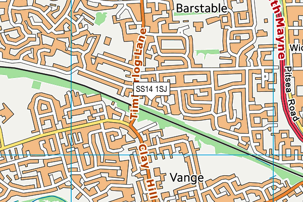 SS14 1SJ map - OS VectorMap District (Ordnance Survey)