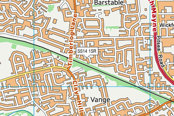 SS14 1SR map - OS VectorMap District (Ordnance Survey)