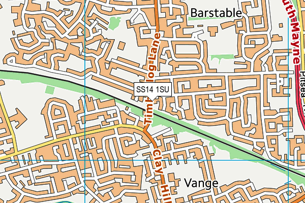SS14 1SU map - OS VectorMap District (Ordnance Survey)