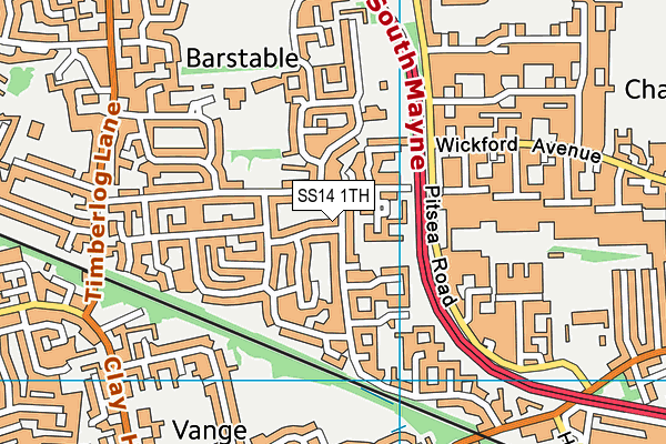 SS14 1TH map - OS VectorMap District (Ordnance Survey)