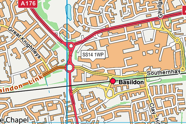 Easygym (Basildon) map (SS14 1WP) - OS VectorMap District (Ordnance Survey)