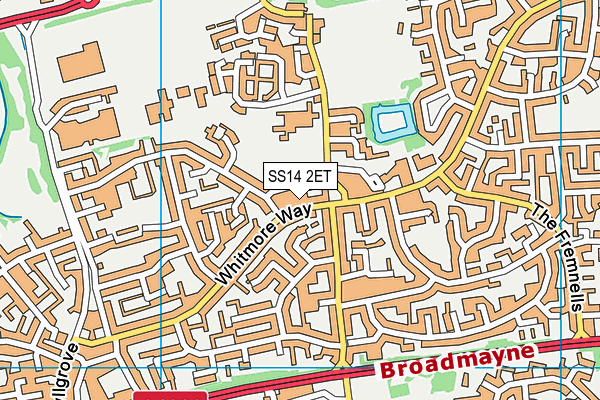 SS14 2ET map - OS VectorMap District (Ordnance Survey)